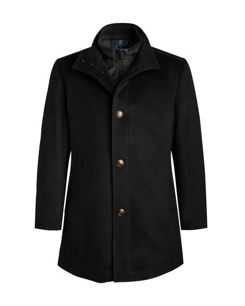 Stay warm and stylish with our 6 Button Wool Cashmere Blend Coat