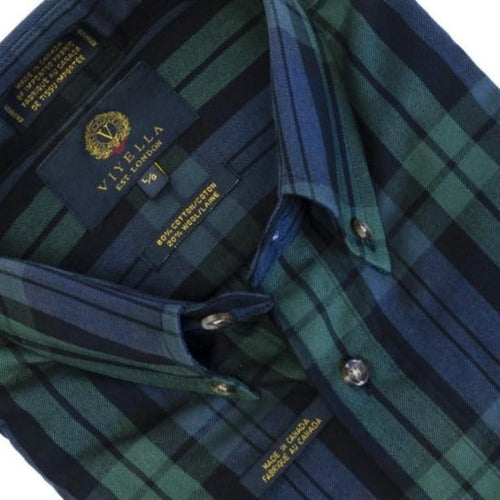 Experience Unmatched Comfort in our Blackwatch Plaid Shirt - Made In Canada