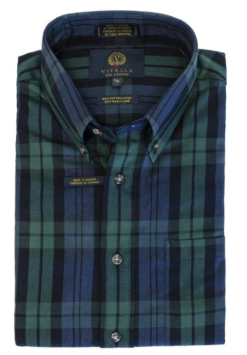 Experience Unmatched Comfort in our Blackwatch Plaid Shirt - Made In Canada
