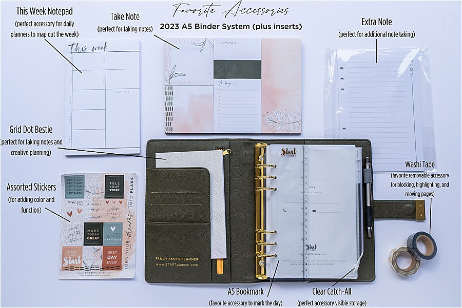 louis vuitton a5 planner accessories