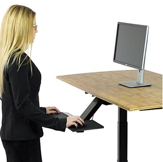 Kt2 Adjustable Standing Desk Keyboard Tray Stand While Working
