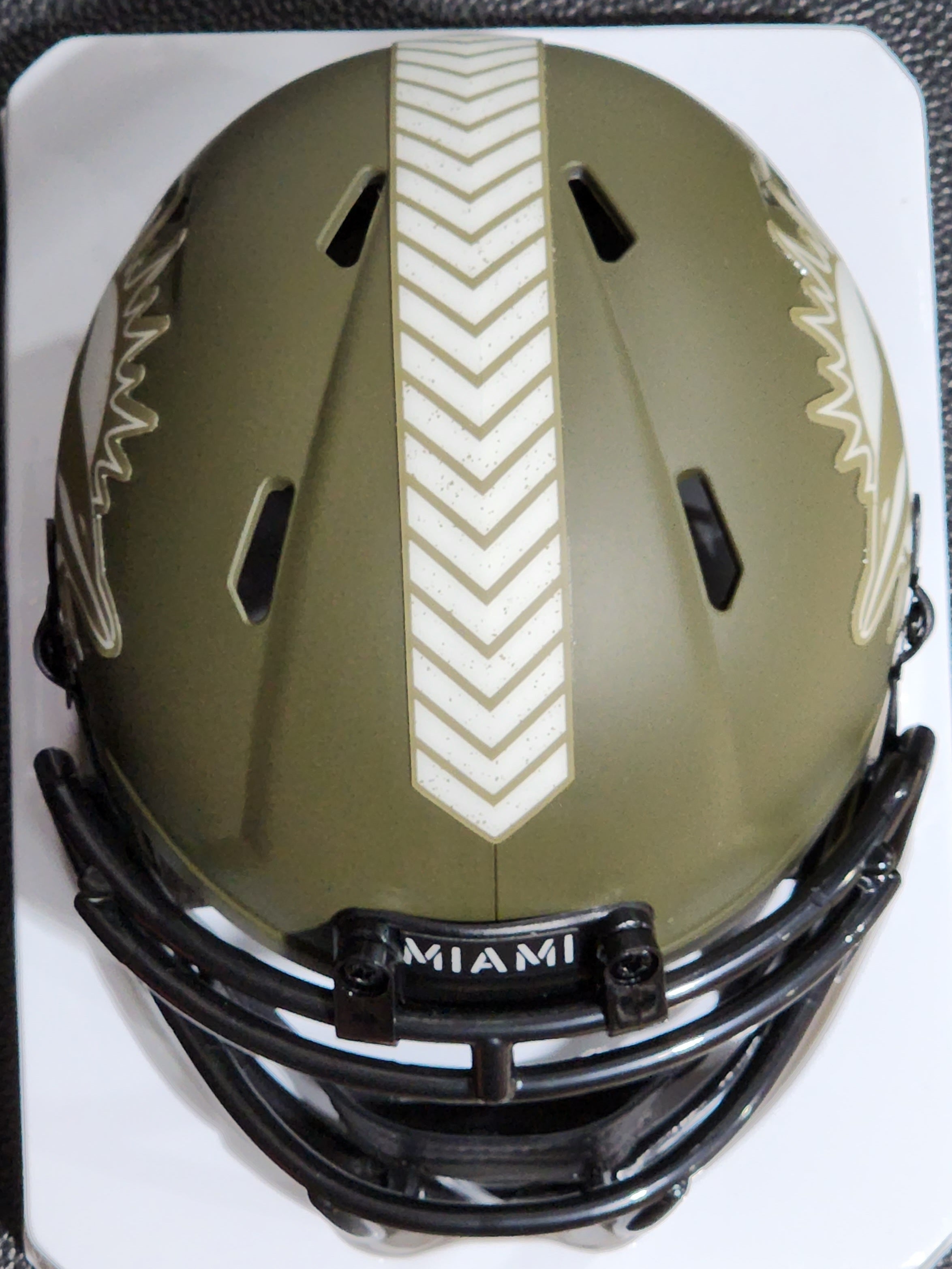 MIAMI DOLPHINS CONCEPT FOOTBALL MINI SPEED BLACK MATTE HELMET