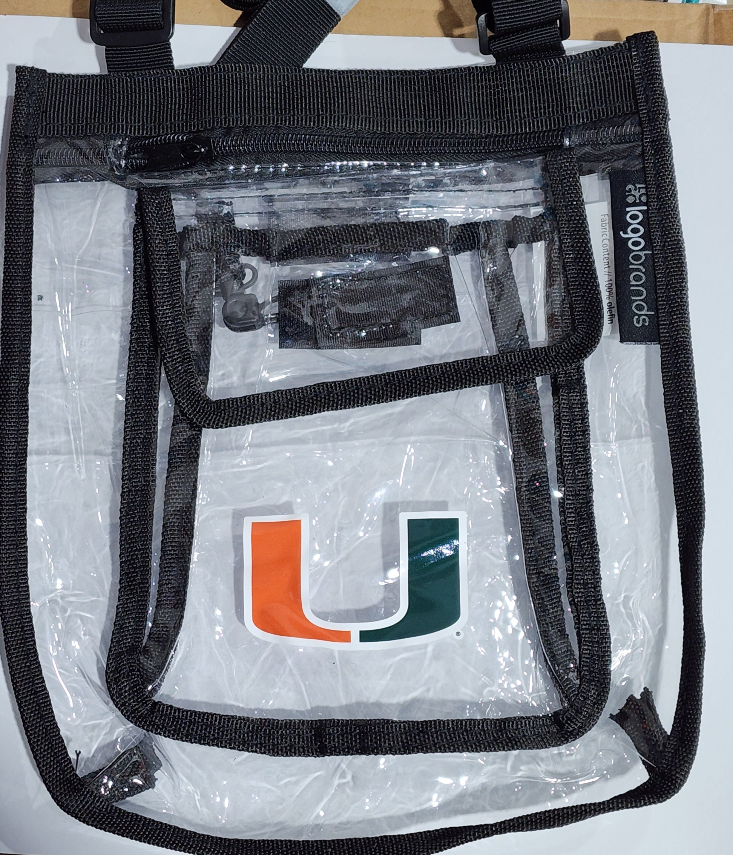 Miami Dolphins Clear Crossbody Zippered Stadium Bag