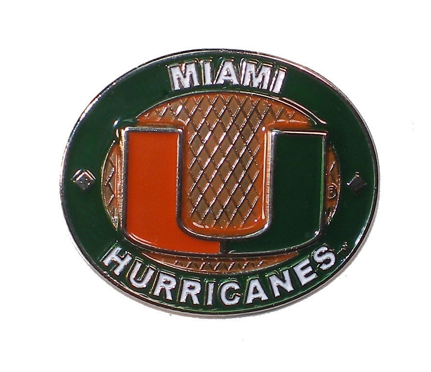 Miami Hurricanes Oval Pin - U Logo - CanesWear at Miami FanWear