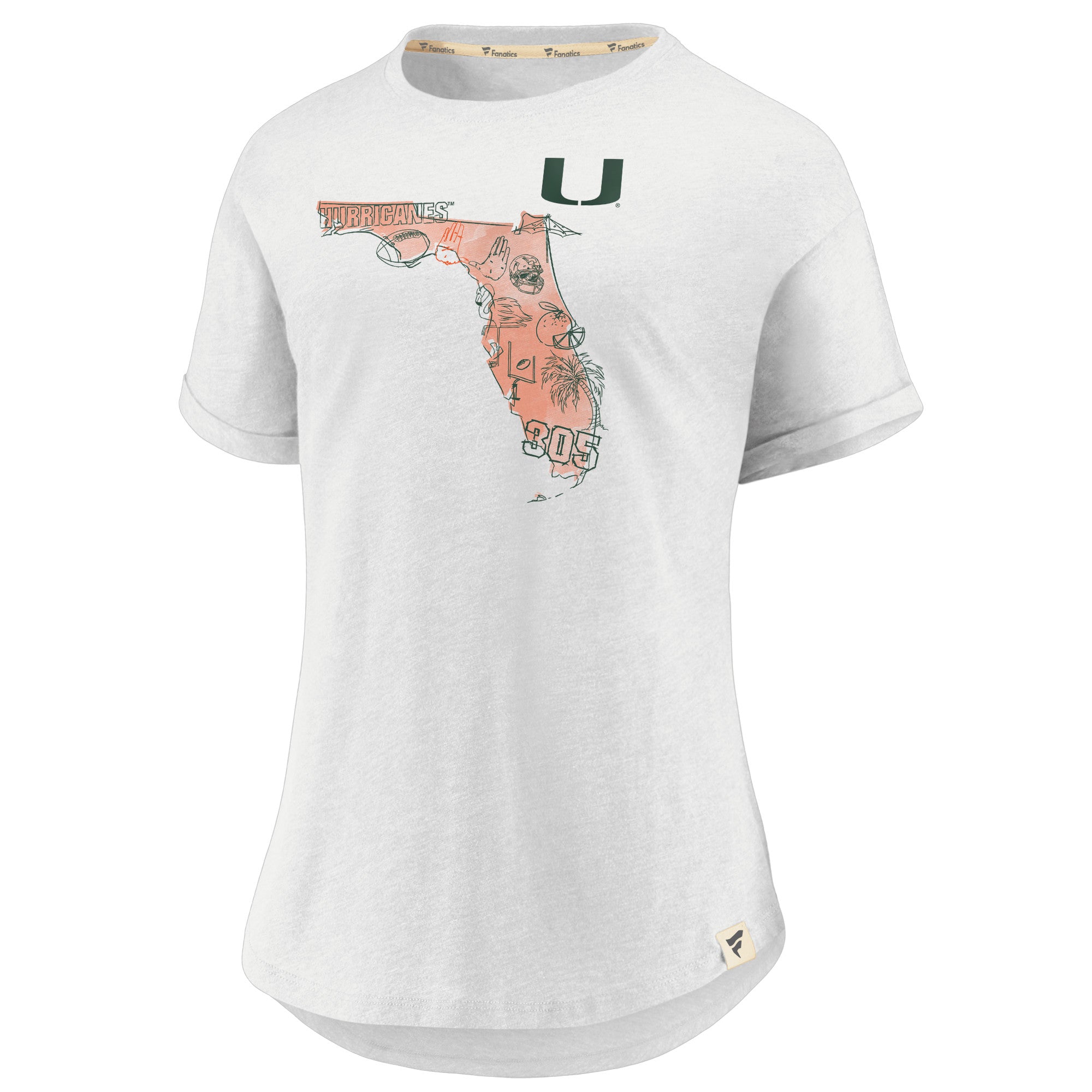 Miami Hurricanes Adidas Women's x Rich Love Unites Pregame T-Shirt - White S