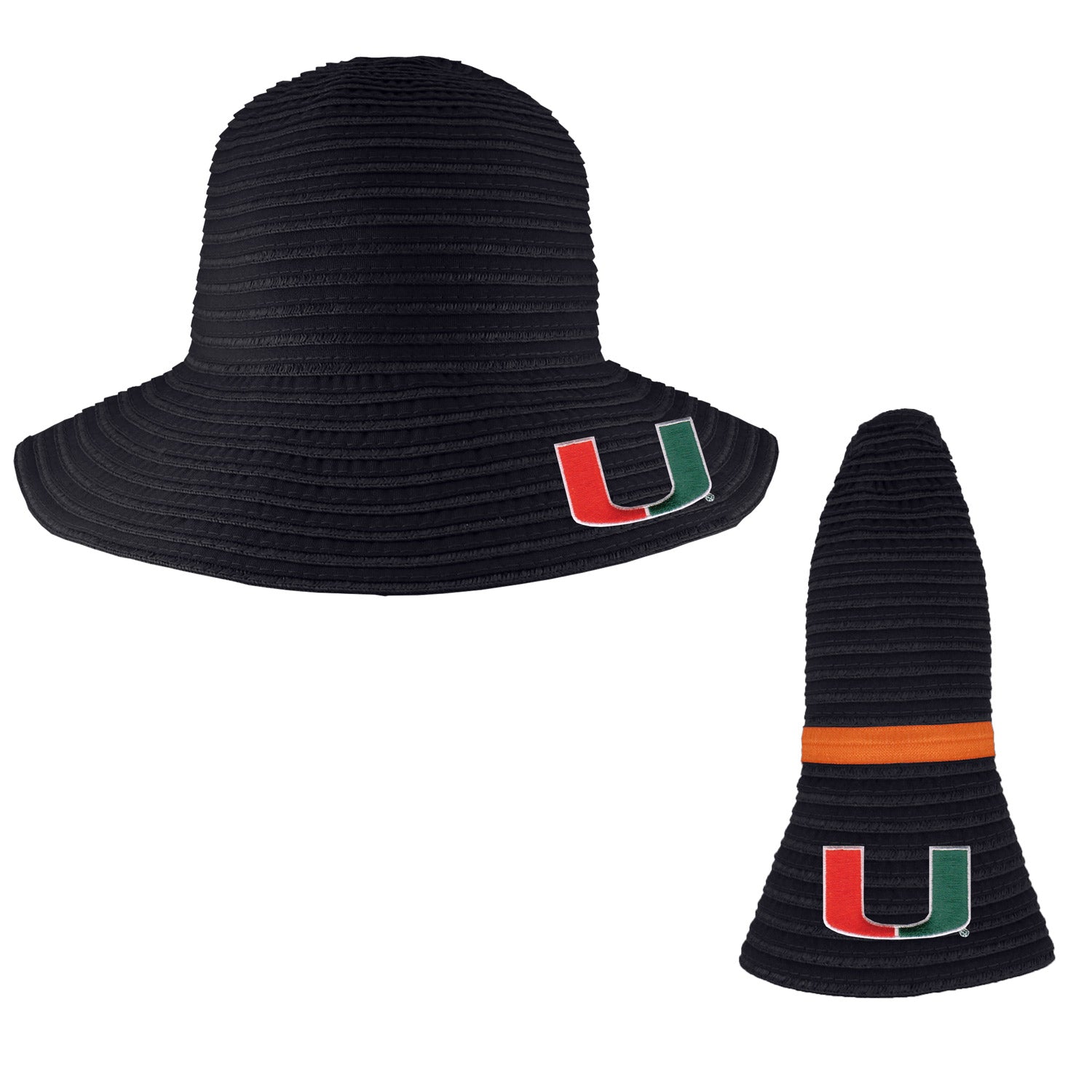 Miami Hurricanes Shark Research Fishing Trucker Hat - Black