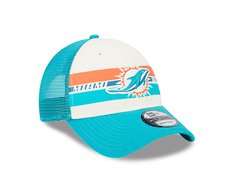 Miami Dolphins New Era Distinct Bucket Hat - Gray