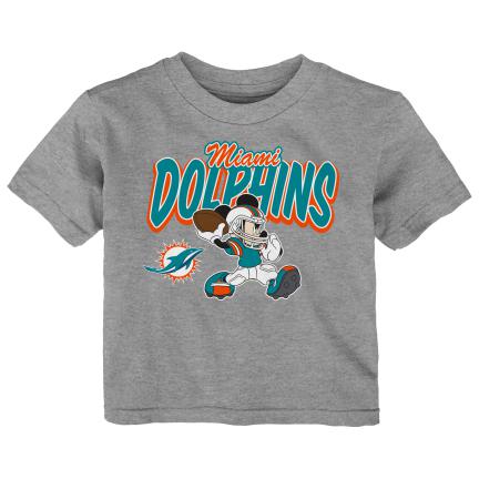 Miami Dolphins Disney Mickey The Drive Youth T-Shirt - Heather