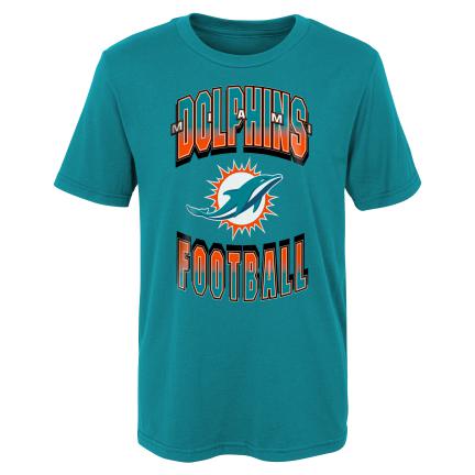 Outerstuff Youth Jaylen Waddle Aqua Miami Dolphins Mainliner Name & Number T-Shirt