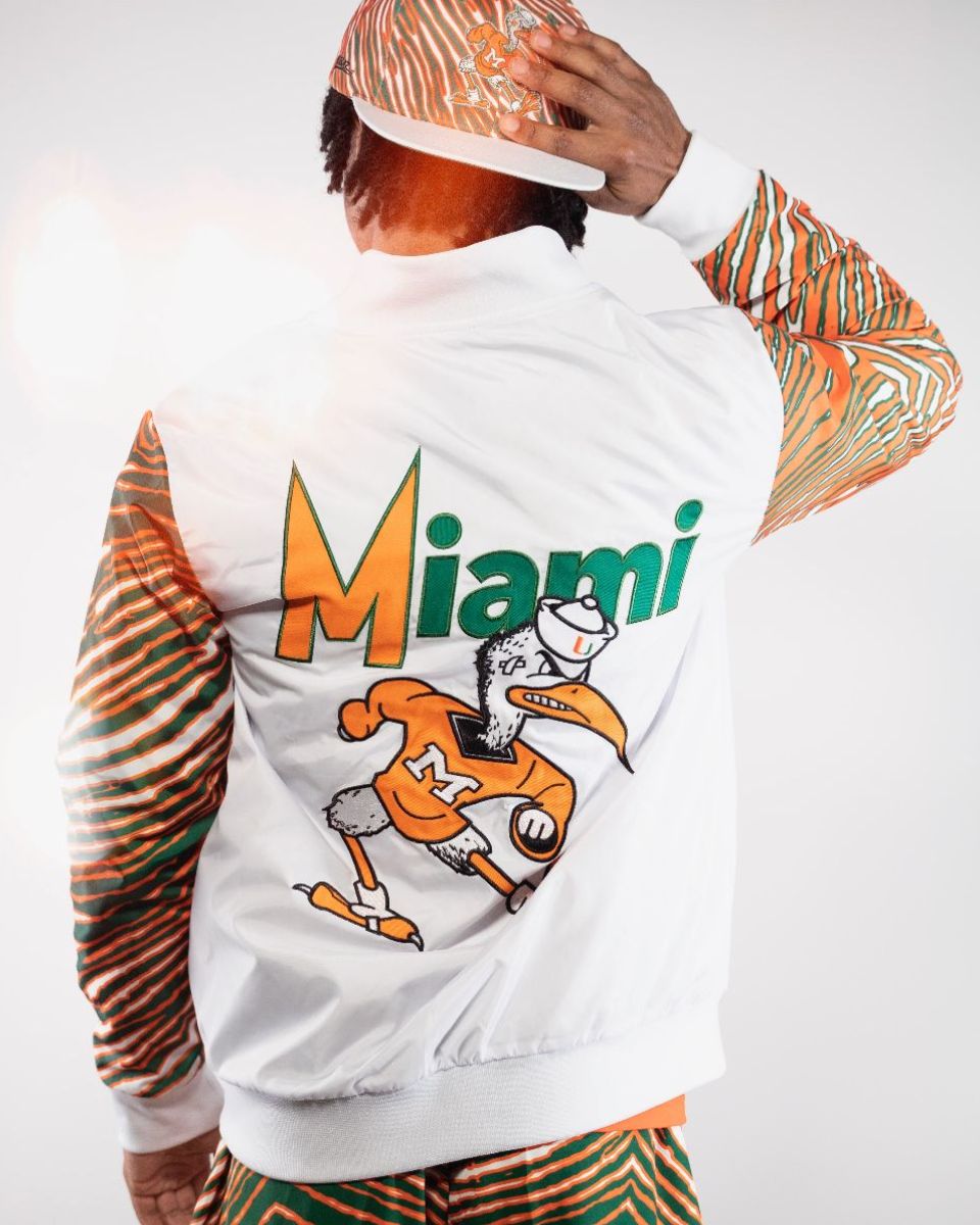 Men's adidas #1 Orange Miami Hurricanes Reverse Retro Jersey