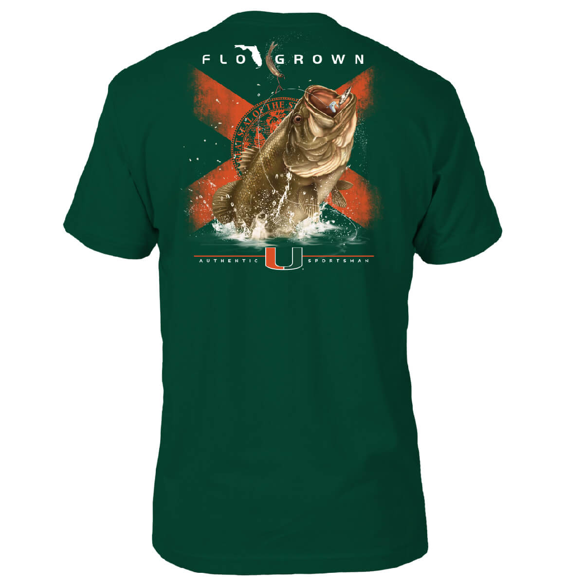 Miami Hurricanes Shark Research Coastline S/S Fishing Shirt - White