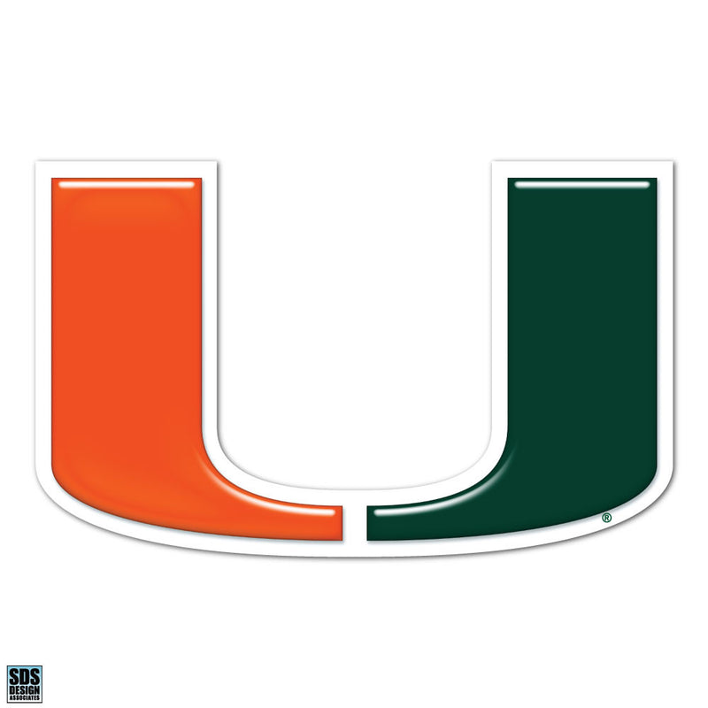 Miami Hurricanes U Logo Decal Caneswear At Miami Fanwear 