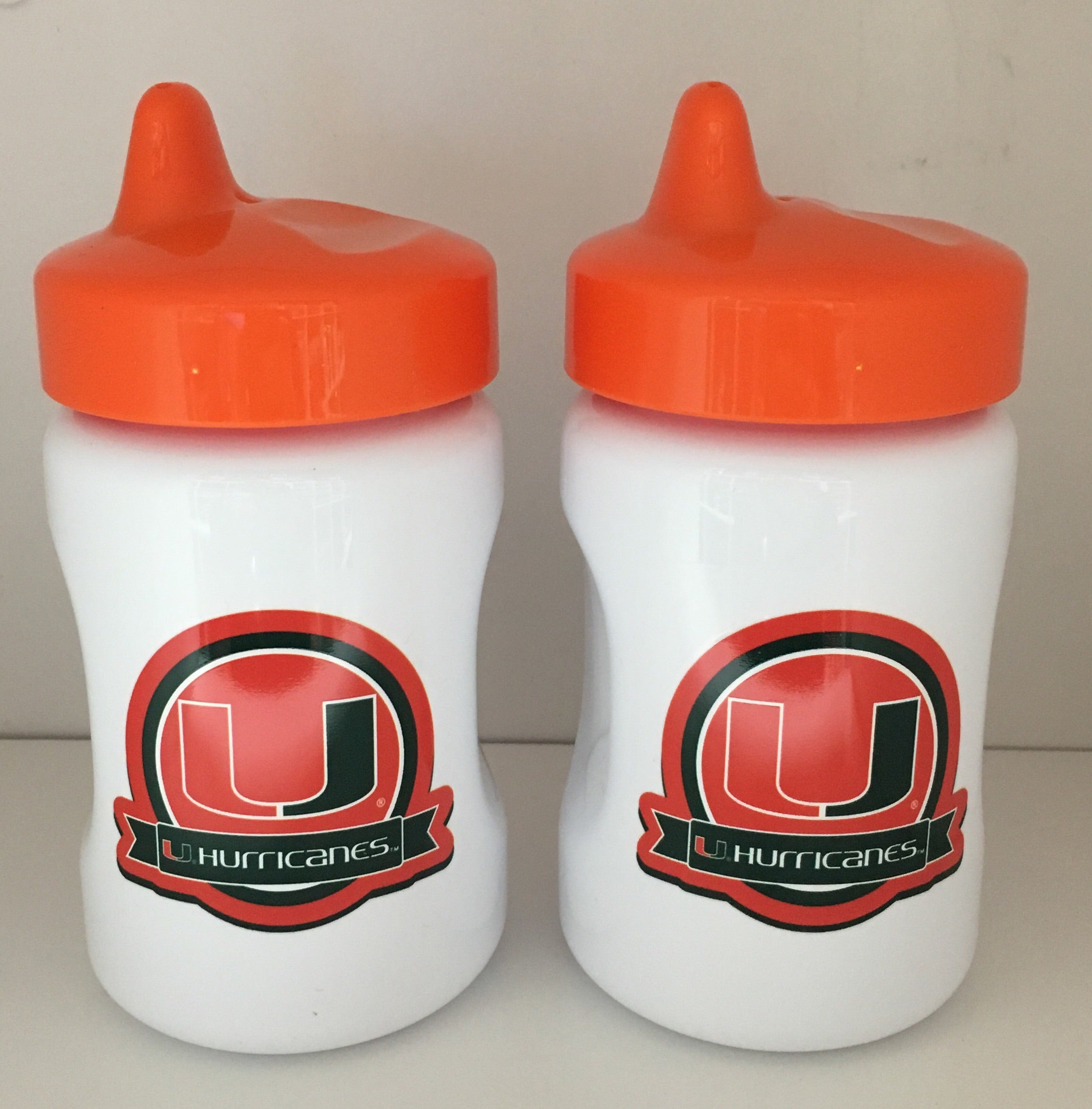 Miami Hurricanes Plastic Stem Wine Glasses Set - 16oz - 4 Pack