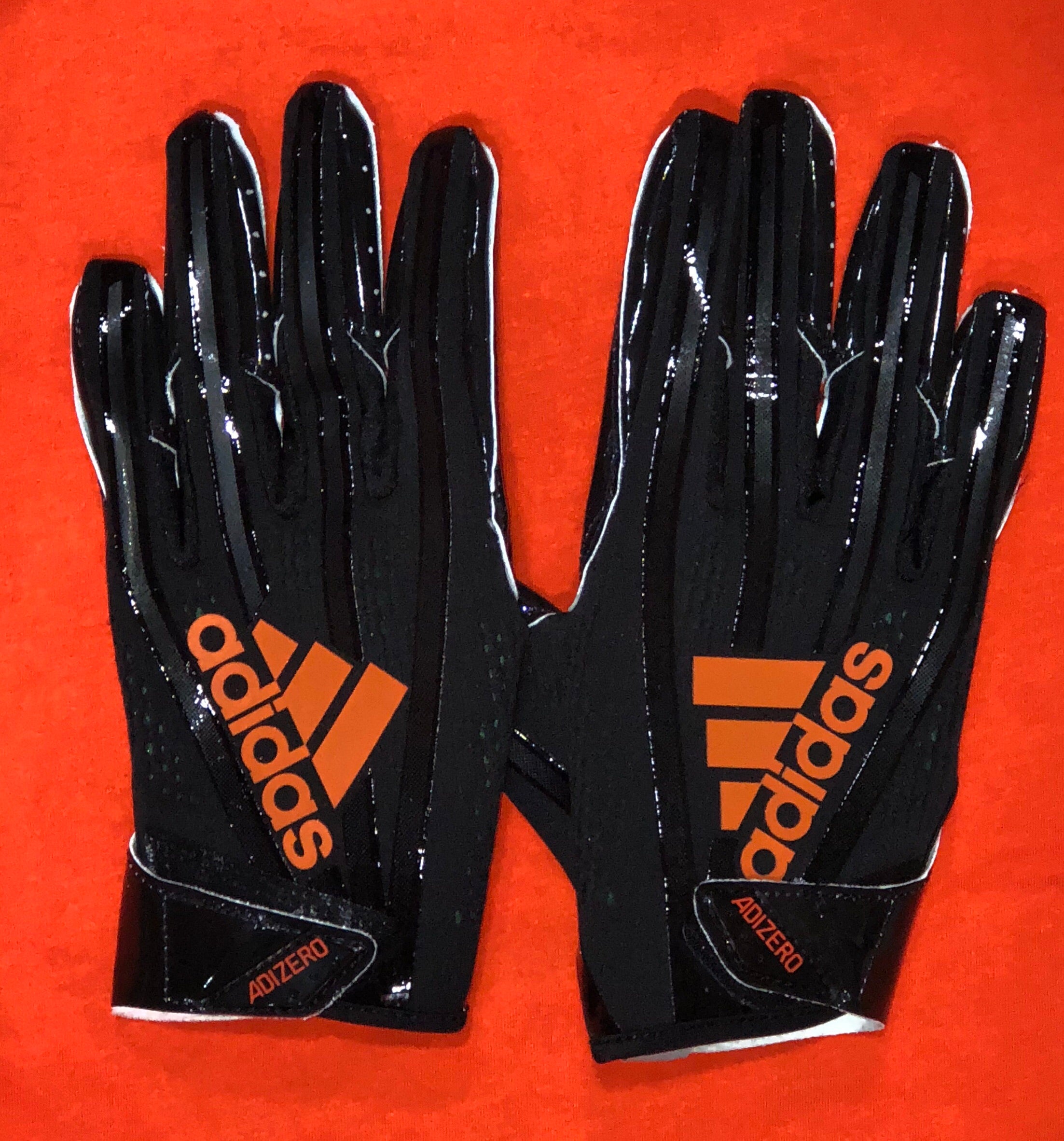 miami hurricanes adizero by adidas football gloves