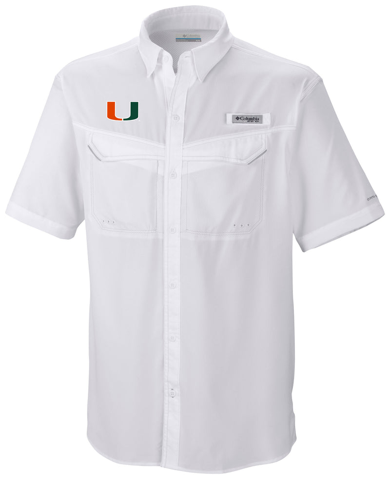 Miami Hurricanes Columbia U Logo PFG Tamiami Low Drag Offshore Shirt ...