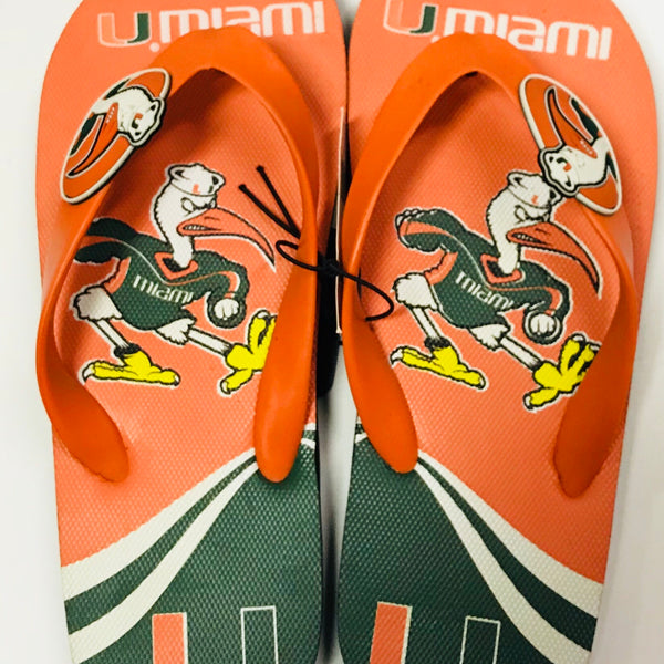 miami hurricanes men's slides