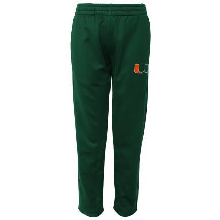 College Concepts Men's Miami Hurricanes Green Gauge Knit Fleece Pants