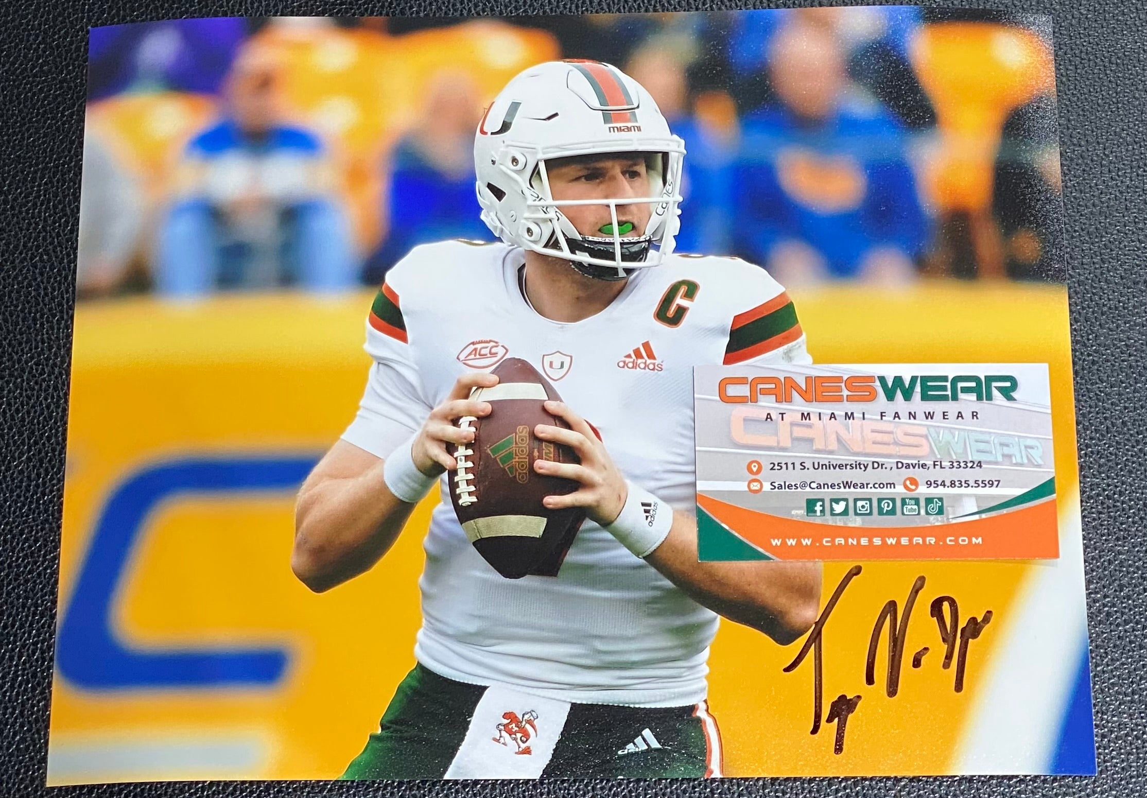 Braxton Berrios Signed Miami White Football Jersey (JSA) — RSA