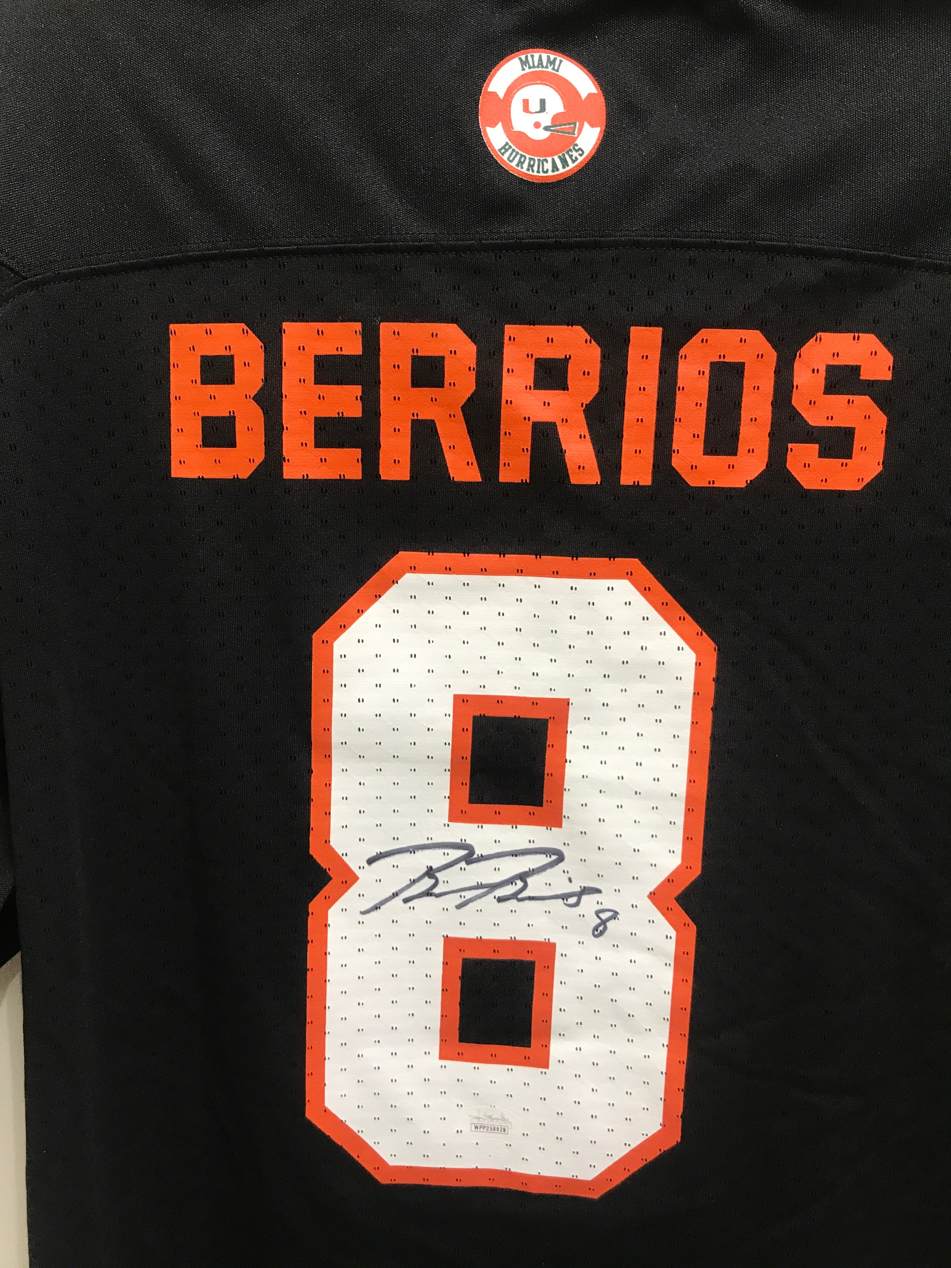 RSA Braxton Berrios Signed Miami Teal Football Jersey (JSA)