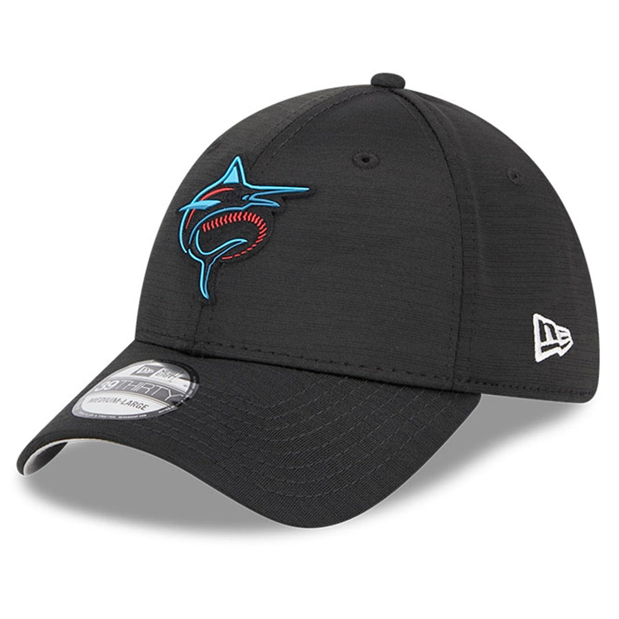 Miami Marlins New Era Team Neo Mega Retro Logo 39Thirty Flex Hat