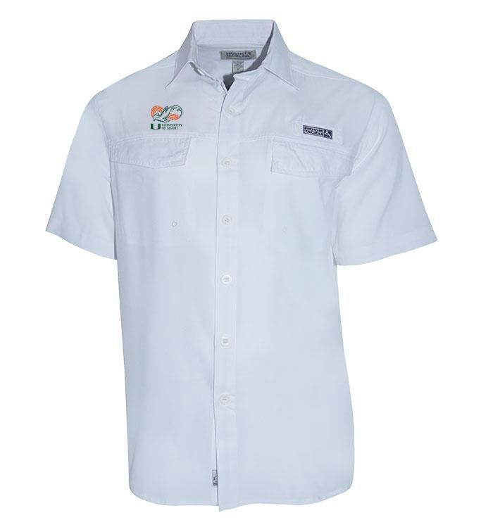 Miami Hurricanes Columbia PFG Tamiami Shirt Sebastian Logo - Teal Medium