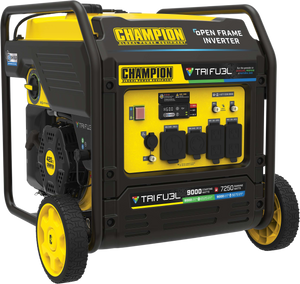 Champion 201176 7250W/9000W Generator Tri-Fuel Gas Propane Natural Gas Inverter Open Frame CO Shield Electric Start New