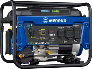 Westinghouse WGen3600DFcv Generator 3600W/4650W 30 Amp Recoil Start Dual Fuel with CO Sensor New