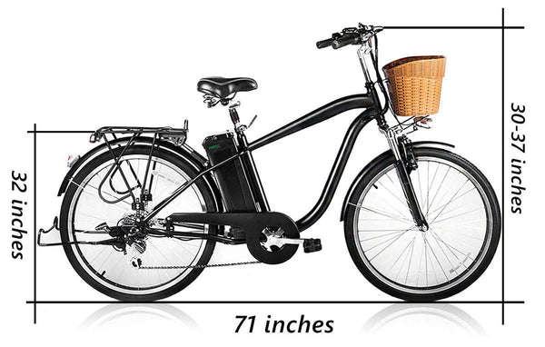 Nakto 26 Inch 250w Camel Electric Bicycle 6 Speed E Bike 36v Factorypure