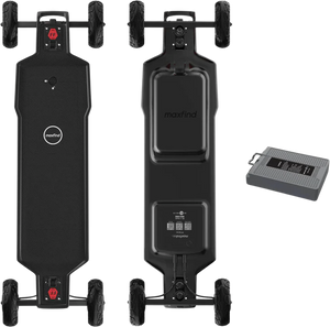 Maxfind FF AT Electric Skateboard All Terrain Dual 1500W Motors 48V 28 MPH 34 Mile Long Range New