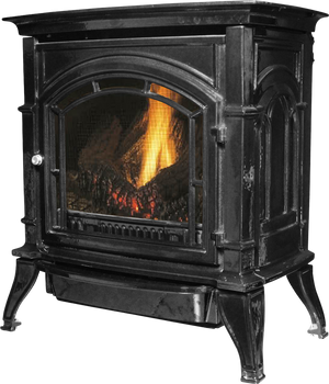 Pleasant Hearth 700-sq ft Dual-Burner Vent-free Freestanding Natural and  Liquid Propane Gas Stove in the Gas Stoves department at