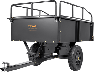 Vevor BTC002C ATV Dump Trailer Cart 750 lbs 15 cu. ft. Capacity Removable Sides For Riding Lawn Motor New