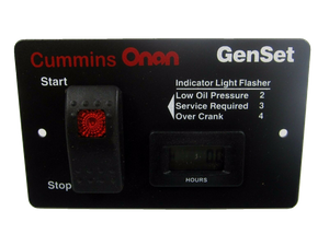 Cummins Onan Deluxe Remote Start Panel with Hour Meter For 3.6-7kW RV Generators - 028-00022