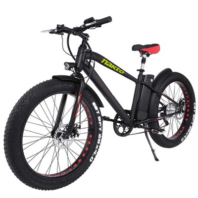 NAKTO 26 inch 300W 15.5 MPH Cruiser Electric Bicycle 5 Speed E-Bike 36V Lithium Battery New