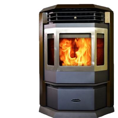 ComfortBilt HP22-SS 2,800 sq. ft. EPA Certified Auto Ignition Pellet Stove 55lb Hopper Brown New