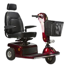 Shoprider 888B-3 Sunrunner 3 Wheel Mobility Scooter New Burgundy