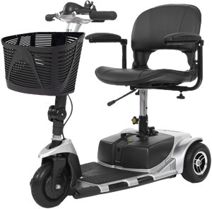 Vive Health MOB1025 3-Wheel Mobility Scooter Silver New