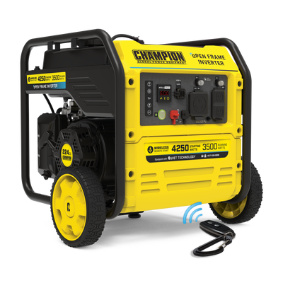 Champion 200913 3500W/4250W Open Frame Remote Start Inverter Generator New