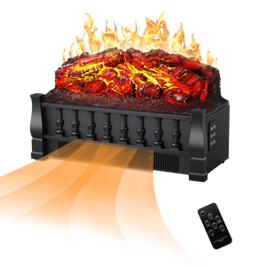 RW Flame L250 750W-1500W 20.53 Inch Realistic Flame and Ember Bed Electric Fireplace Log Heater With Remote New