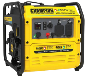 Champion 200977 3500W/4250W Generator Dual Fuel Inverter Open Frame New