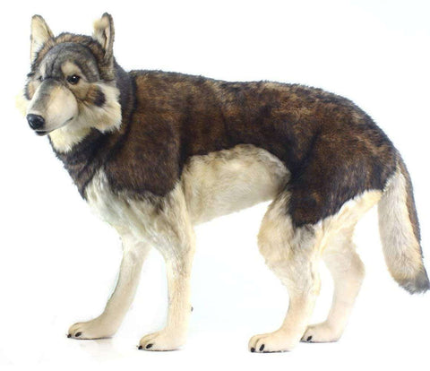 realistic stuffed wolf
