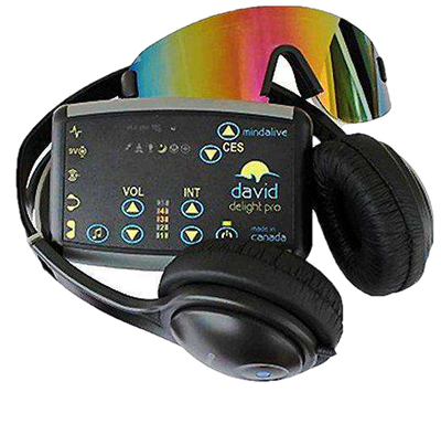 DAVID Delight Pro with CES Light and Sound therapy machine by Mind Alive New