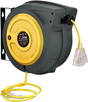ReelWorks GUR022 Mountable Retractable Extension Cord Reel 12AWG x