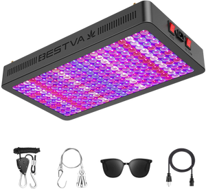 BESTVA 4000W Double Chips LED Grow Light Full Spectrum 12 Band Grown Lamp for Greenhouse Hydroponic Indoor Veg and Flower New