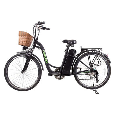 NAKTO 26 inch 250W Motor with Peak 350W 19 MPH Camel Electric Bicycle 6 Speed E-Bike 36V Lithium Battery Female/Young Adult Black New