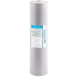 Aquasure AF-SCP-4520 Fortitude V Series 20 Inch High Capacity 25 Micron Sediment and Carbon Dual Purpose Carbon Filter New