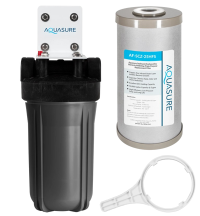 Aquasure AS-FS-25SCZ Fortitude V2 Series Small Size High Flow Whole House Triple-Purpose Water Filtration System New