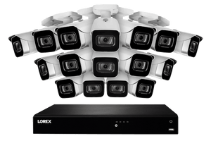 Lorex N4K3-1616WB 16-Channel Fusion NVR System with Sixteen 4K (8MP) IP Cameras Security Surveillance System New