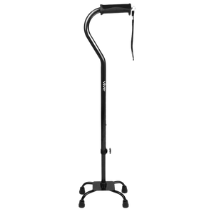 Vive Health Quad Cane for Men and Women Lightweight Adjustable Staff Black New