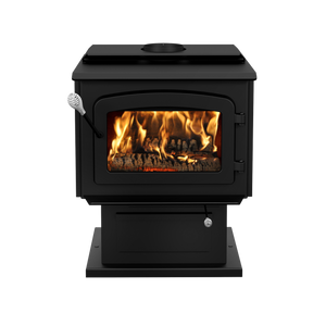 Drolet Escape 1800 EPA Certified 2,100 Sq. Ft. Wood Stove On Pedestal With Black Door New