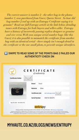 entrupy authentication certificate